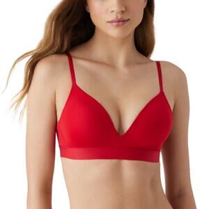 NEW MACY’S B.TEMPT'D By Wacoal Red Opening Act Wire Free T-Shirt Bra Size 32C